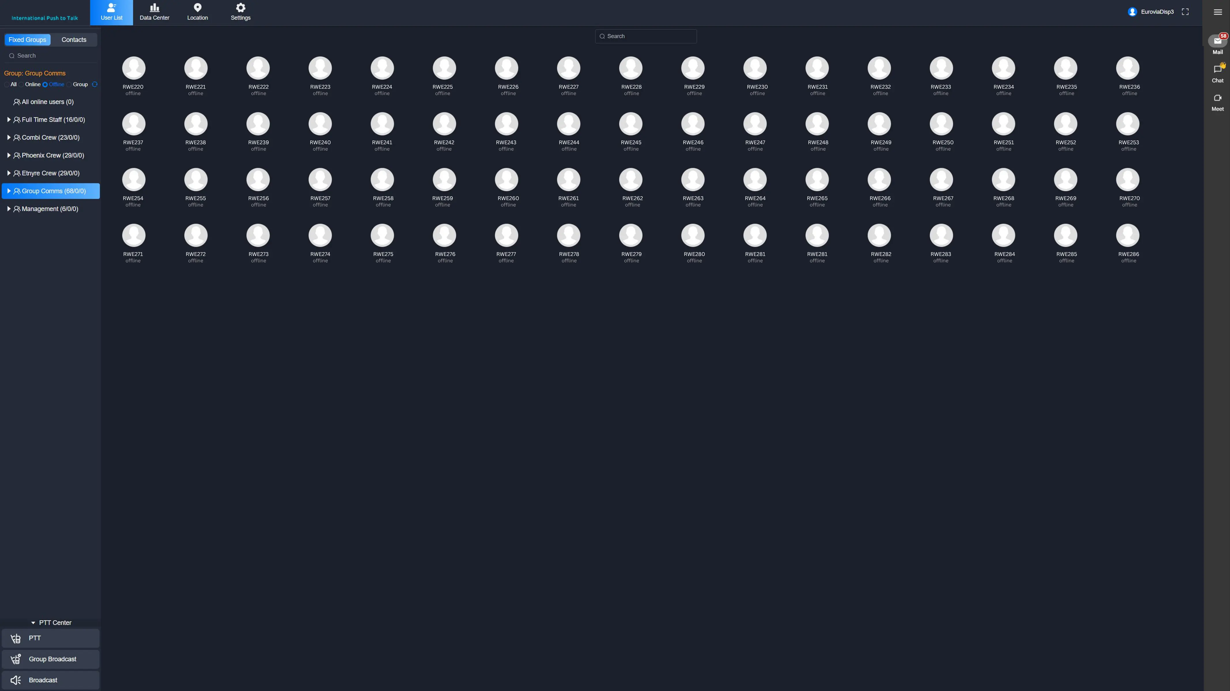 Dispatcher software console