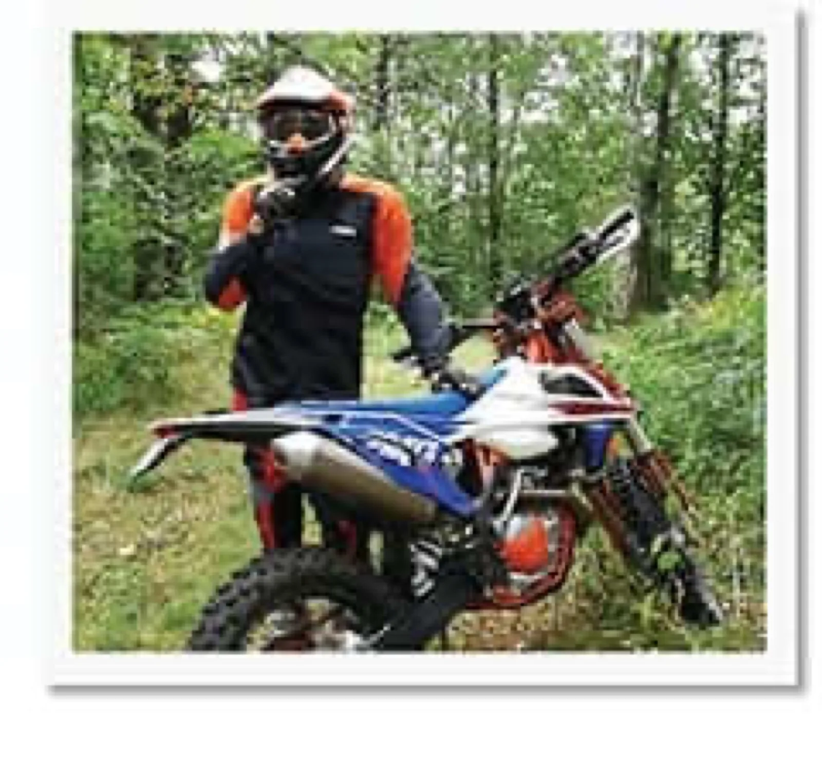Mike Dyson Enduro Trail Rider with iPTT radio