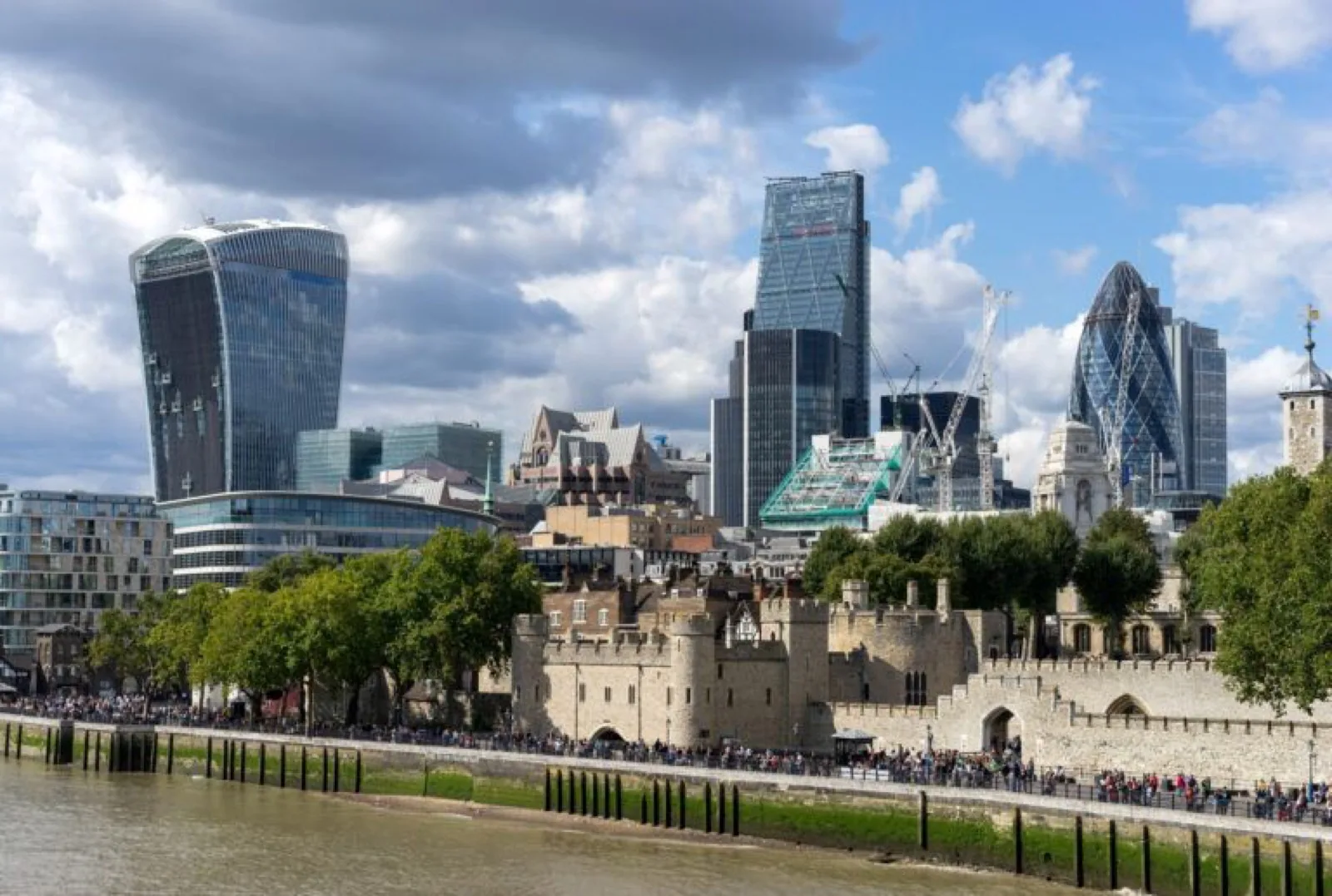 London cityscape showing business district